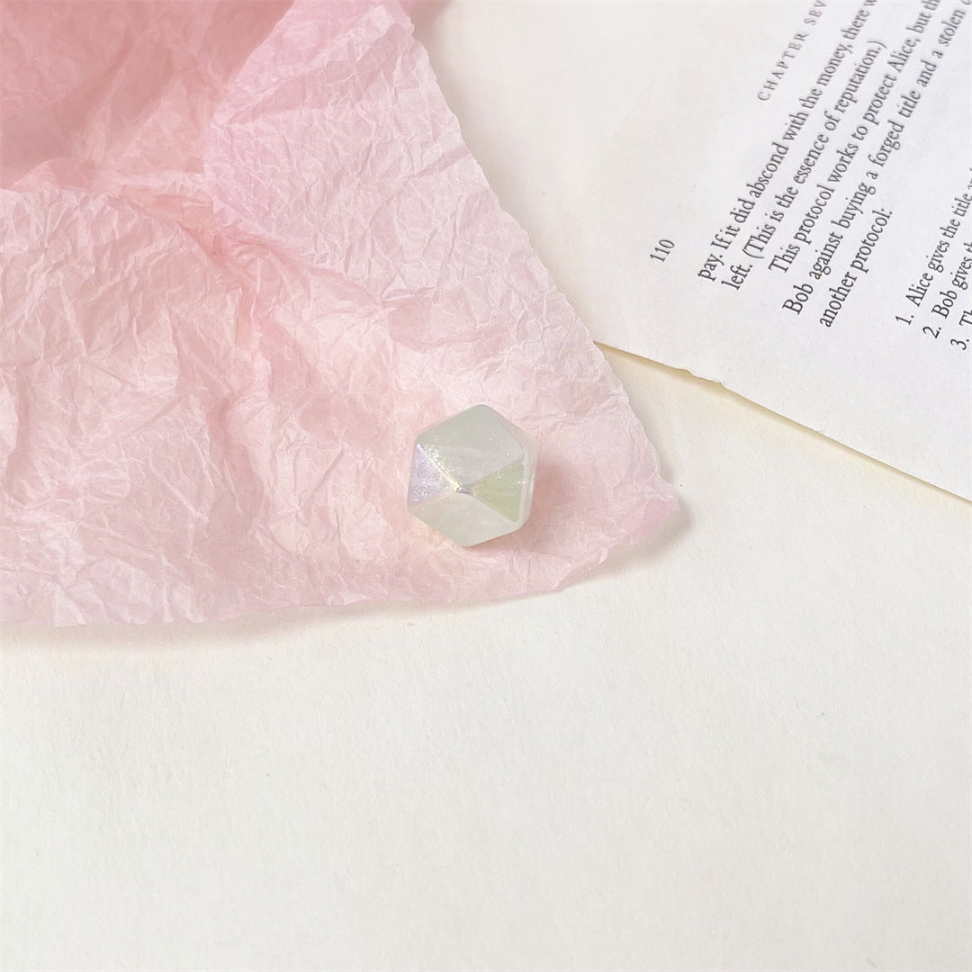 Glow Geometric Faceted Acrylic Beads 16mm Pastel Colors 100pcs 7