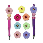 Silicone Focal Beads Flower Pastel Petal Detail 20pcs 4