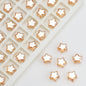 Plated Star Shaped Glass Beads 8mm Rainbow Electroplated 100pcs 14