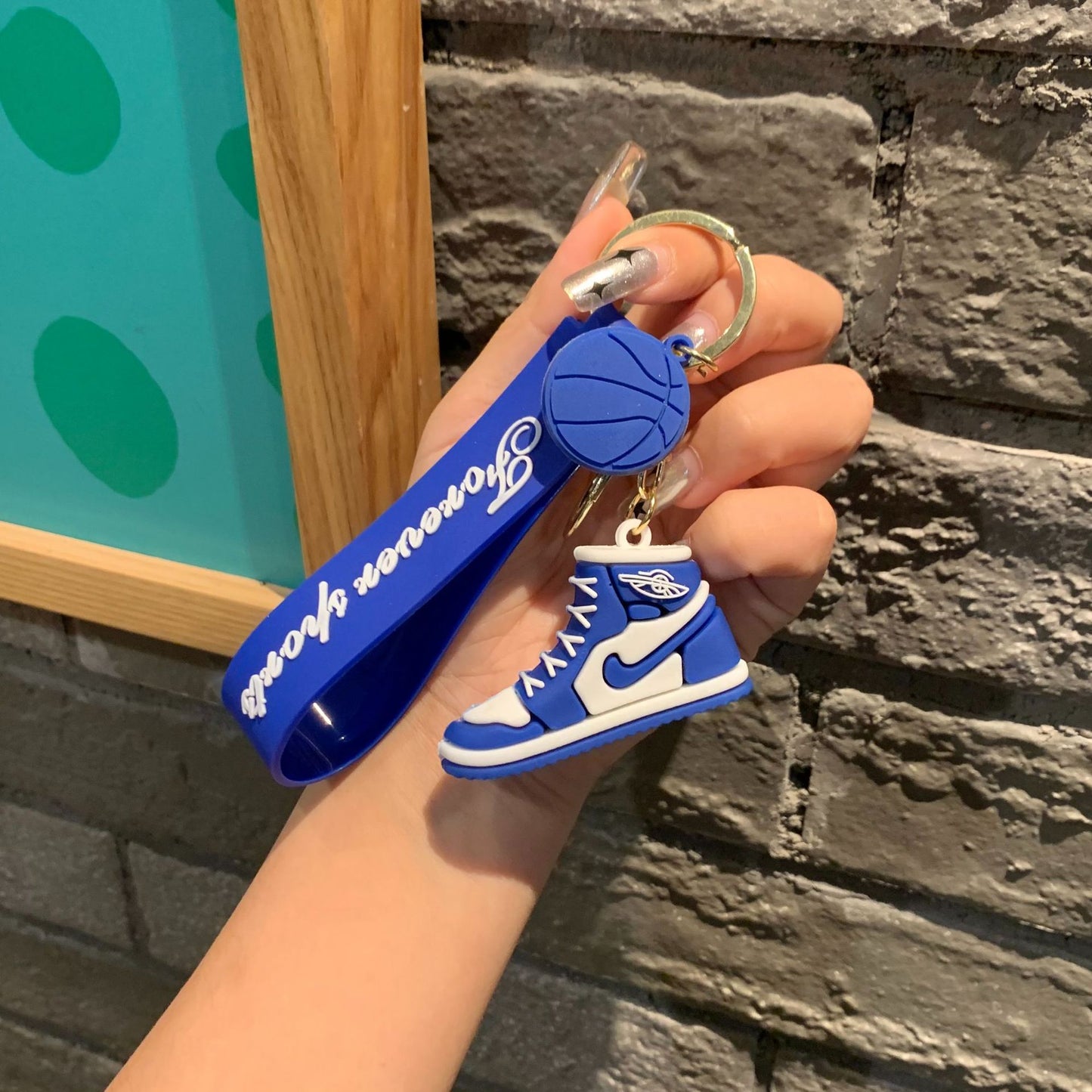 Silicone Sneaker Keychain Vibrant Colors Lightweight Sporty Charm 7