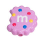 Hand Painted Bitten Cookie Acrylic Beads 22mm Enamel Glossy 10pcs 29