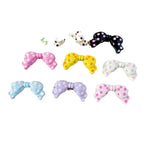Dotted Bow Metal Beads 20mm Rhinestone Embedded Bow Metal Beads 26mm Painted 10pcs 4