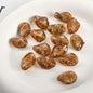 Lampwork Glass Beads Leaf Curled 14x21mm Translucent Vibrant 4pcs 11