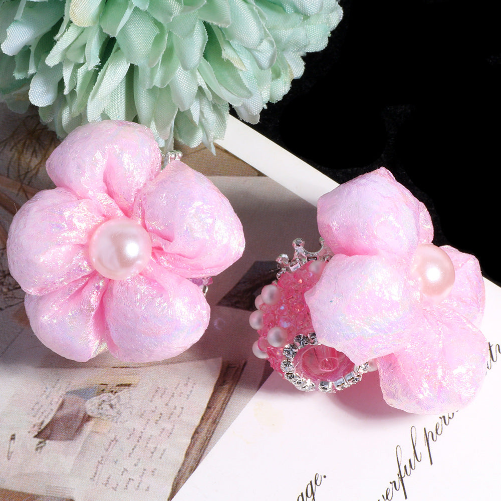 Bubble Flower Acrylic Beads 32mm Sugar Style 5pcs 10