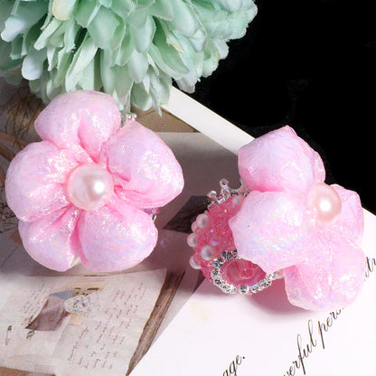 Bubble Flower Acrylic Beads 32mm Sugar Style 5pcs 10