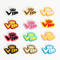 Plating Acrylic Flat Beads English Word Glossy Finish 10pcs 9