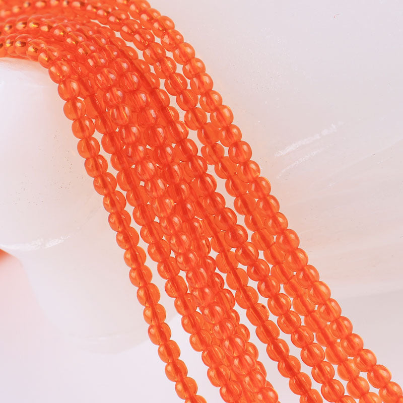 Colored Transparent Seed Glass Beads 2mm 2 Strands 400pcs 25