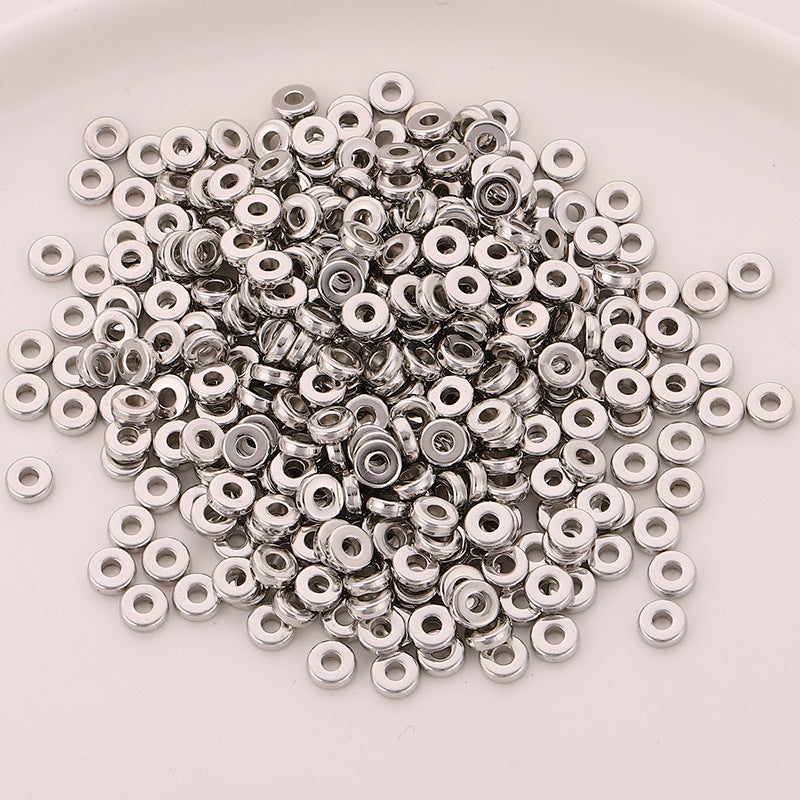 Plating Spacer Acrylic Beads 6mm CCB Plastic Metallic Mixed 200pcs 4