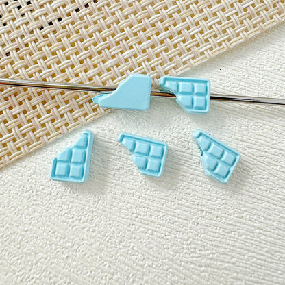 Round Metal Beads Baking Painted Smiling Chocolate Series 20pcs 15