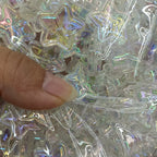 Transparent Smiley Star Acrylic Beads 22mm UV Plating 100pcs 2