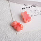 Gradient Teddy Bear Acrylic Beads 18mm Multicolor Glossy 250pcs 5