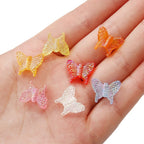 Transparent Butterfly Acrylic Beads 15x13mm Multicolor 40pcs 3