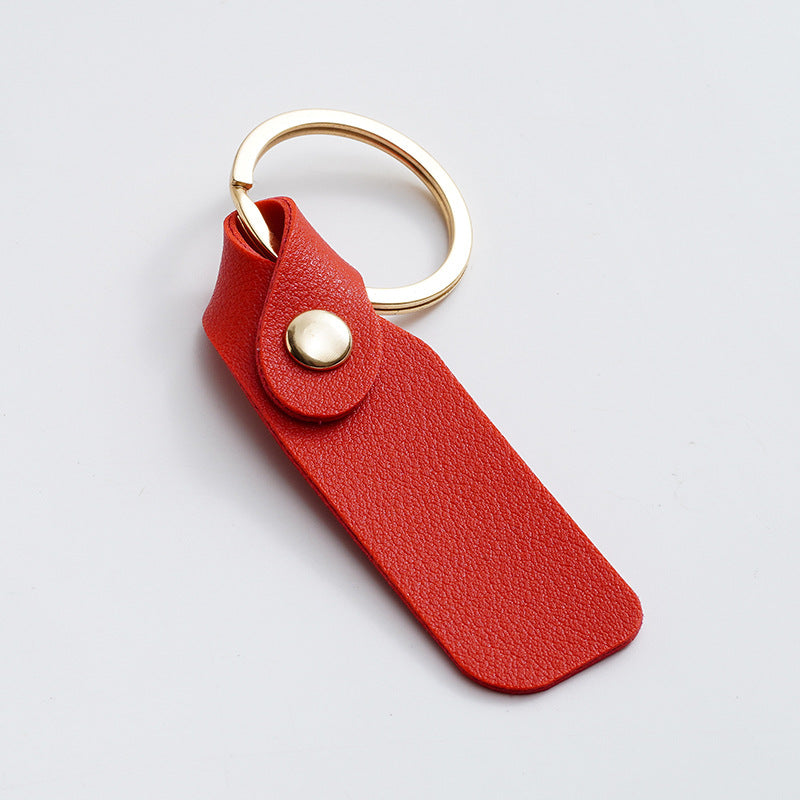 Alien Leather Keychain with Gold Rivet Accent Colorful 9