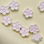Flower Metal Beads 10mm Baking Painted Two-Color Zinc Alloy 10pcs 9