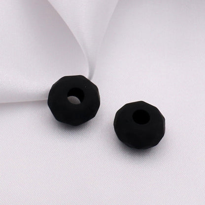 Acrylic Faceted Spacer Beads 14mm Rubberized Finish 40pcs 8