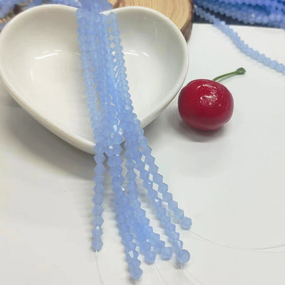 Seed Diamond Glass Beads 4mm Transparent Pastel Colors 10Strands 20