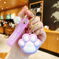 PVC Cat Claw Keychain Soft Adhesive Cute Animal Charm Vivid Colors 7