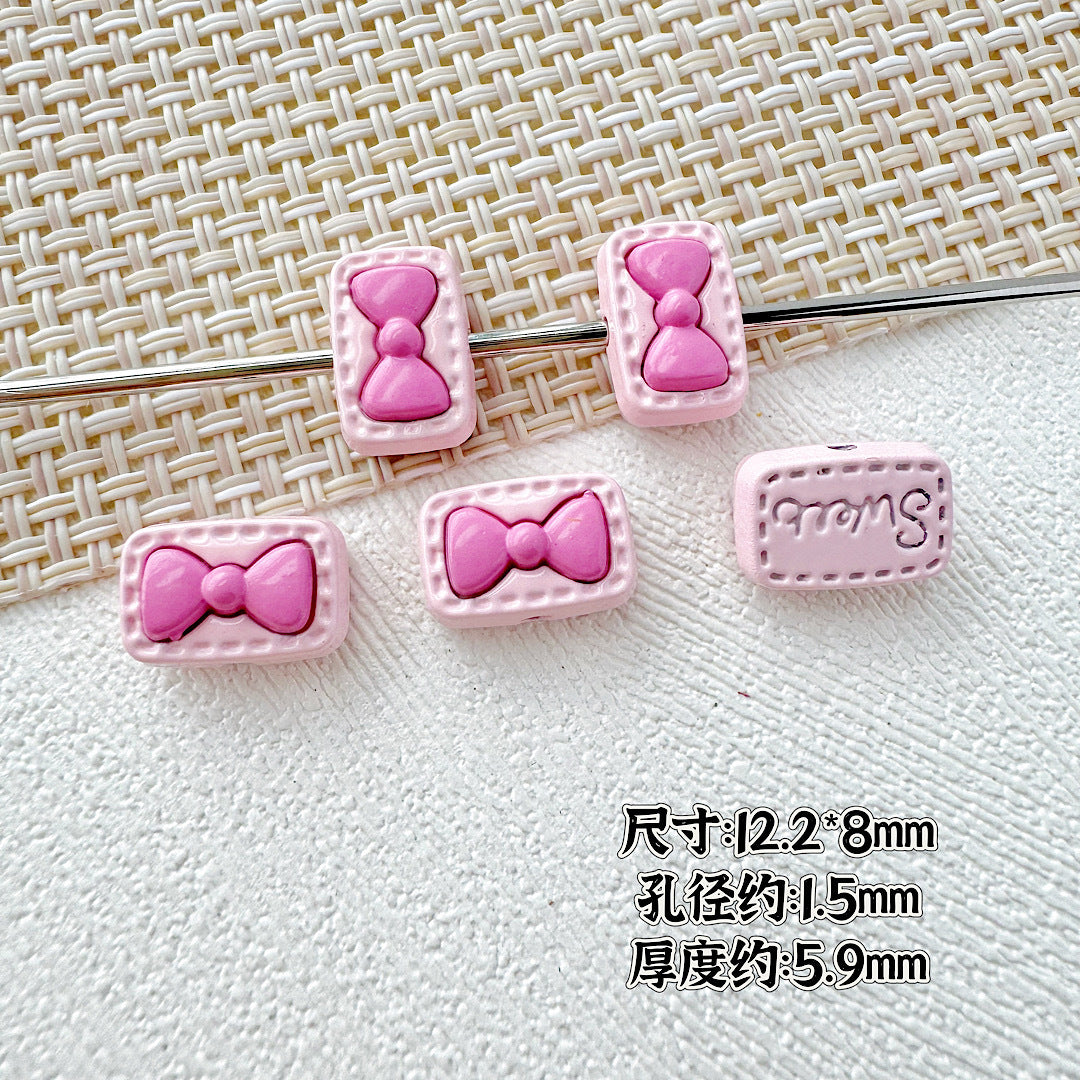Sunflower and Gift Box Metal Beads 12mm Pastel Painted 10pcs 11