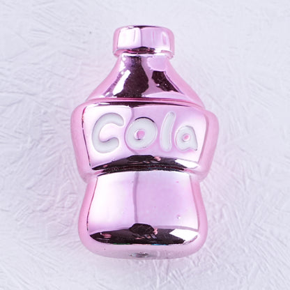 Plating Cola Bottle Acrylic Beads 19-30mm Metal Colored 20pcs 10