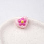 Floral Heart Acrylic Beads 21mm Colorful Mixed 50pcs 7