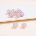Rhinestone Bubblegum Beads 16-20mm Colorful Resin Sparkle 10pcs 6
