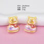 Glossy Pastel Resin Bear Resin Beads Playful Charm 10pcs 10