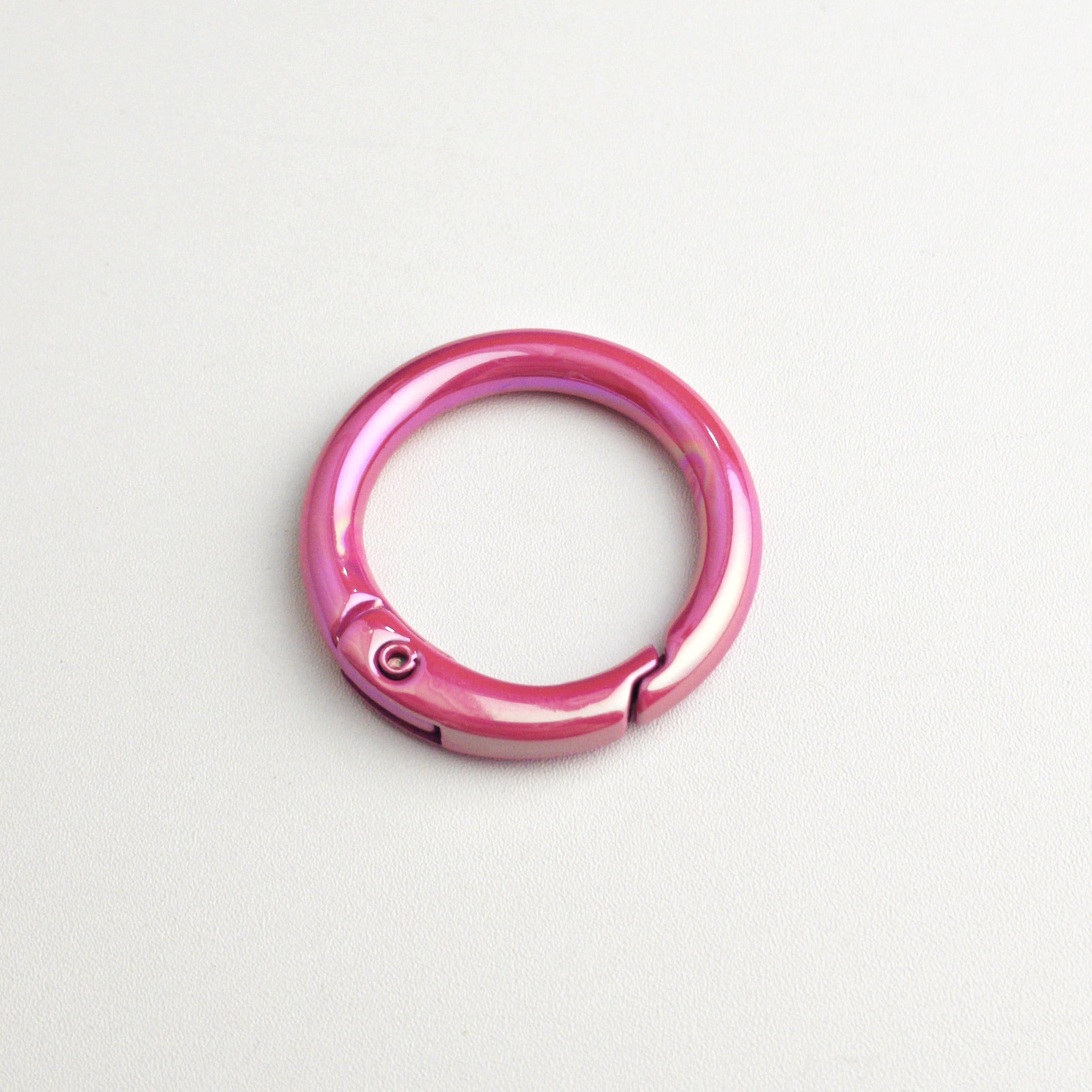 Alloy Iridescent Plating Spring Key Rings 20mm and 25mm 10pcs 19