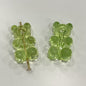 Clear Candy Colored Teddy Bear Acrylic Beads 12x18mm 10pcs 10