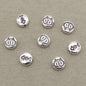 Flat Metal Beads 10mm Double Sided Kitten Fish Bone Engraving 40pcs 3
