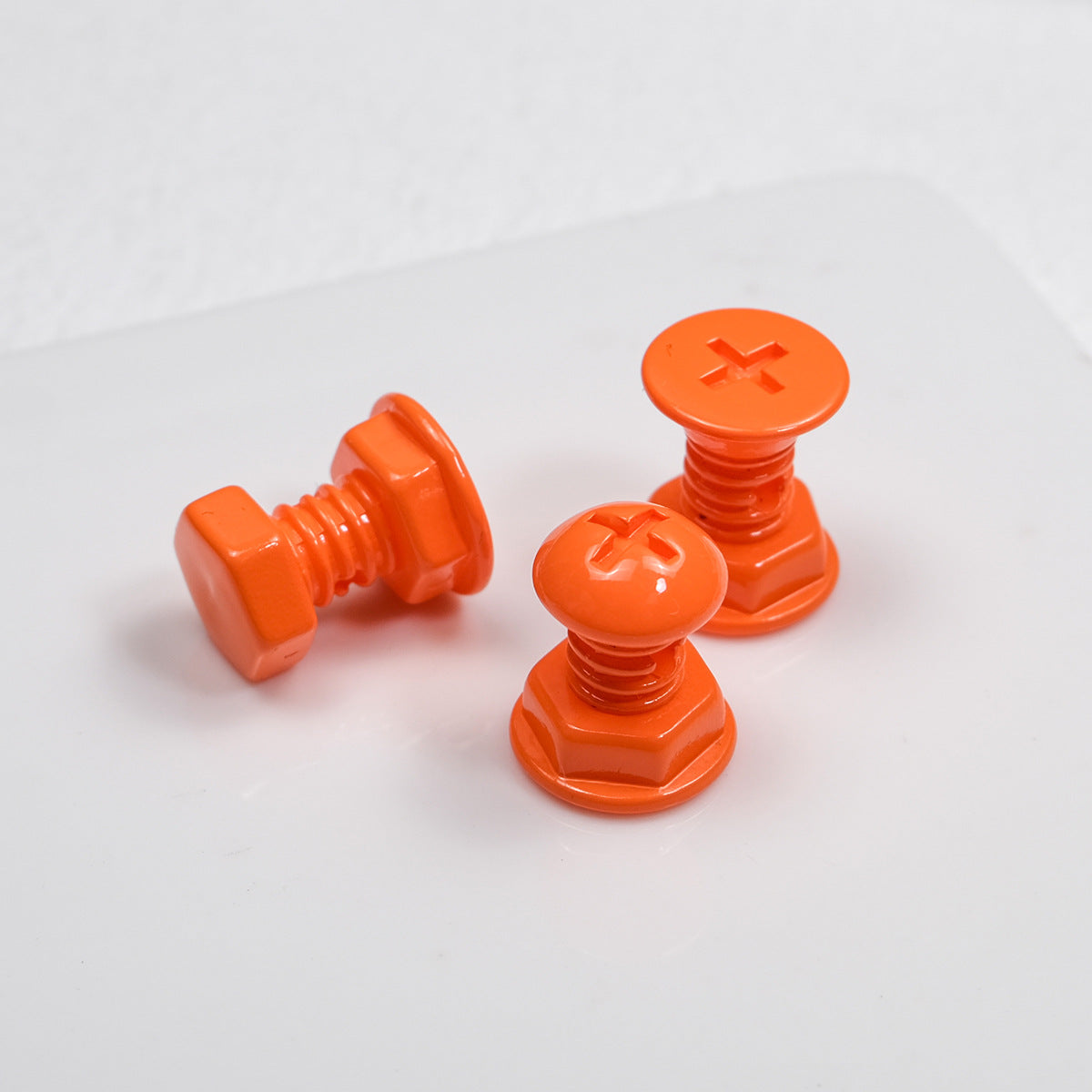 Painted Screws Acrylic Beads 16mm Colorful Mixed 50pcs 19