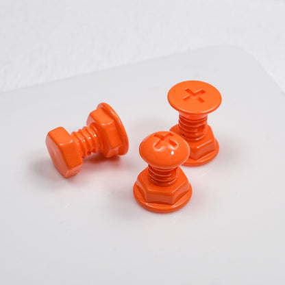 Painted Screws Acrylic Beads 16mm Colorful Mixed 50pcs 19