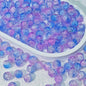 Crackle Round Glass Beads 10mm Bright Multicolor 50pcs 21