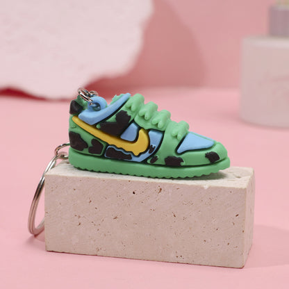 3D Sneaker PVC Shoe Keychain Colorful Miniature Design 6pcs 8