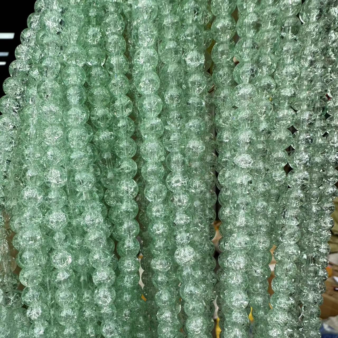 Crackle Round Glass Beads 10mm Explosion Pattern 10 Strands 4