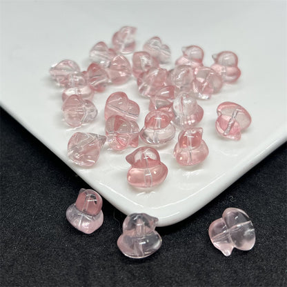 Transparent Duck Glass Beads 12mm Amber Translucent 100pcs 9