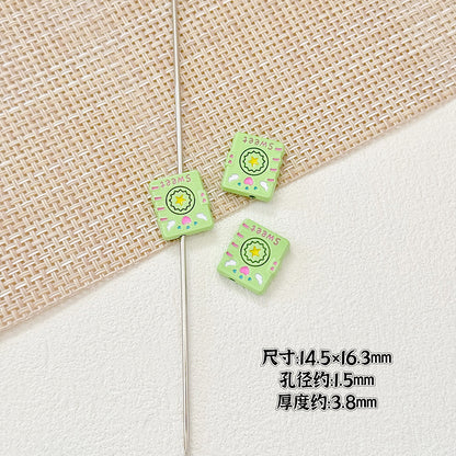 Baking Painted Magic Book Cloud Metal Beads 16mm Cute Pastel 10pcs 7
