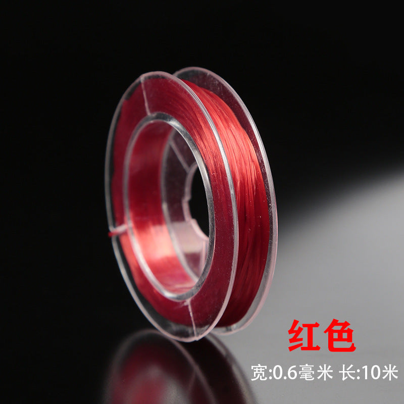 Flat Elastic Spandex Thread 0.6mm Diameter Clear Case 100m 4