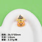 Plating Halloween Jack-O'-Lantern Resin Beads Glossy Sanrio 10pcs 10