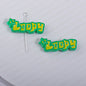 Painted Loopy Acrylic Beads 12x33.6mm Double Color Small Beaver Plate 10pcs 8