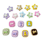 Star Shaped Metal Beads Adorable Painted Animals Glossy Alloy 10pcs