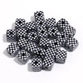 Colored Checkerboard Rounded Acrylic Square Beads 13mm 10pcs 6