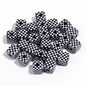 Colored Checkerboard Rounded Acrylic Square Beads 13mm 10pcs 6