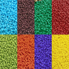 Frosted Seed Glass Beads 3mm Soft Matte Colors 1400pcs