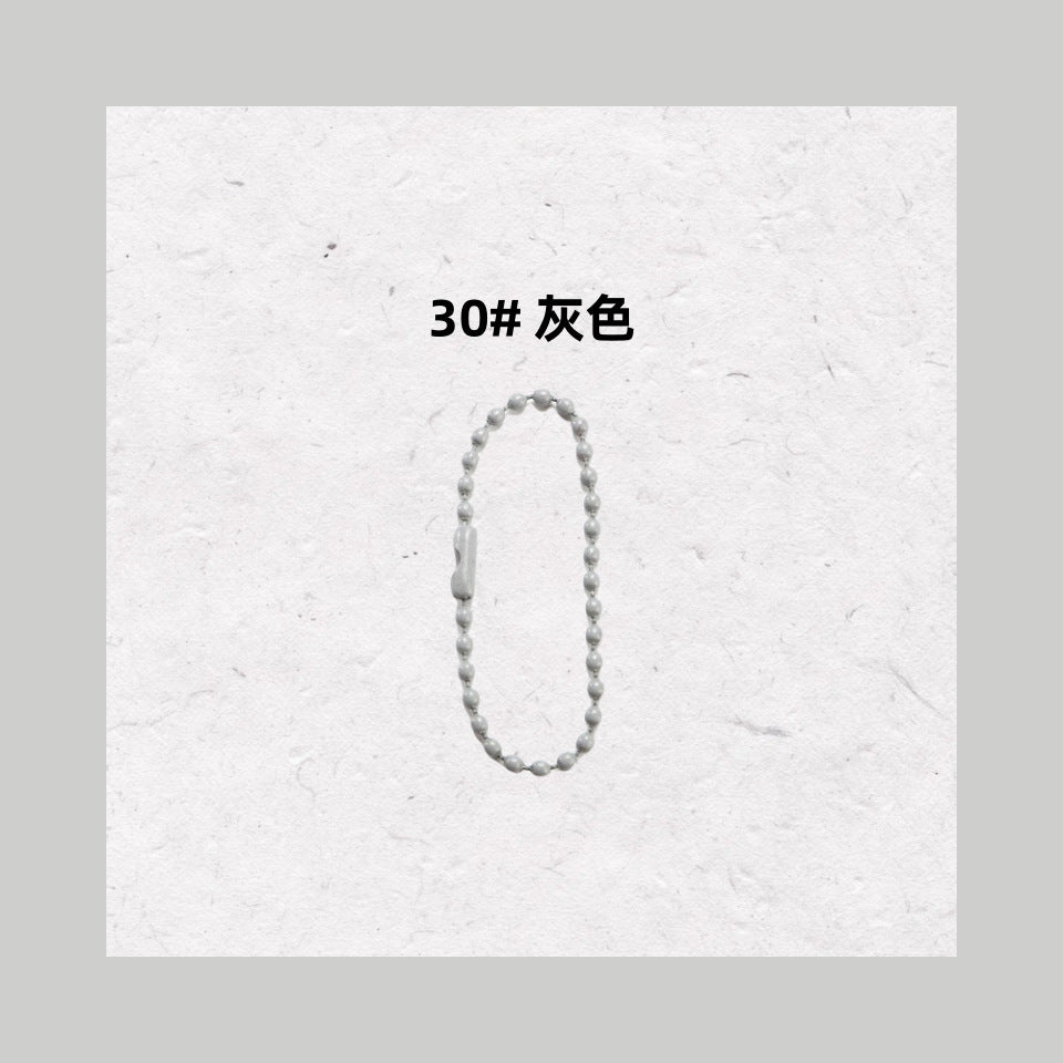 Multi Colored Iron Ball Chain Key Rings 10mm 12mm Length 100pcs 35