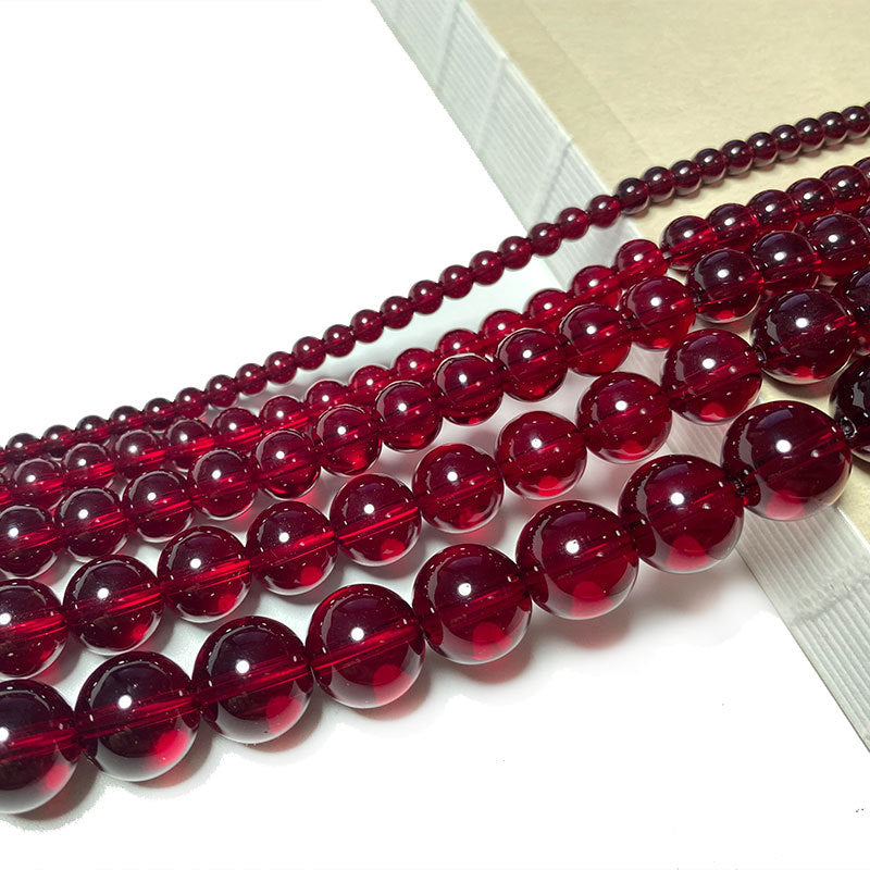 Colored Transparent Round Glass Beads 12mm Assorted Colors 31pcs 11