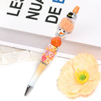 Pearl Printed Snowman Acrylic Beads 16mm Glossy ABS Plastic 50pcs 2