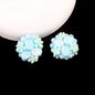 Cat Eye Bubblegum Beads 16mm Triple Flower Cluster Pastel 6pcs 10