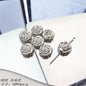 Flower Acrylic Beads Glossy Silver Tone Floral Detail CCB Plastic 100pcs 8