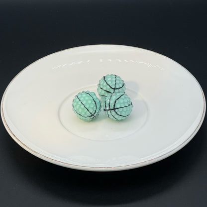 Sports Bubblegum Beads 20mm Basketball Pattern Acrylic 25pcs 9