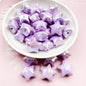 Glow Star Acrylic Beads 20mm UV Plated Cream Colors 10pcs 8